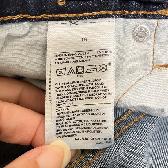 Old Navy Dark Wash Boys Boot Cut Adjustable Waist Jeans NWT 18 Bootcut Husky - Picture 8 of 8